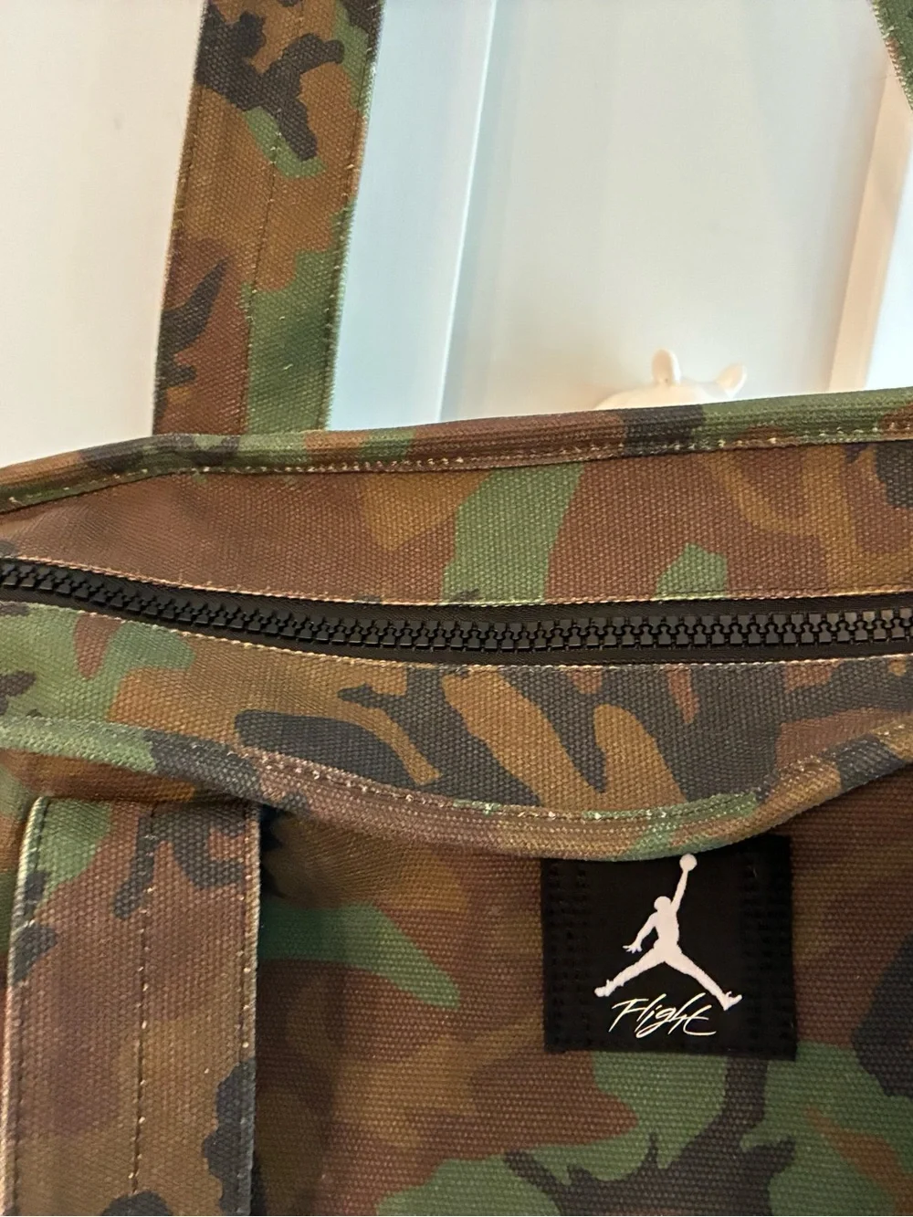 Jordan Camo Duffel Tote - Green and Brown